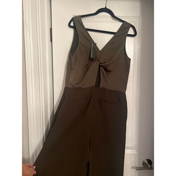 NWT Banana Republic Green Silk Jumpsuit with pockets size 10 - Picture 2 of 6